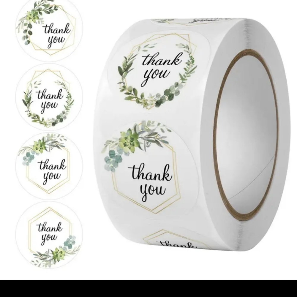 15 thank you stickers
